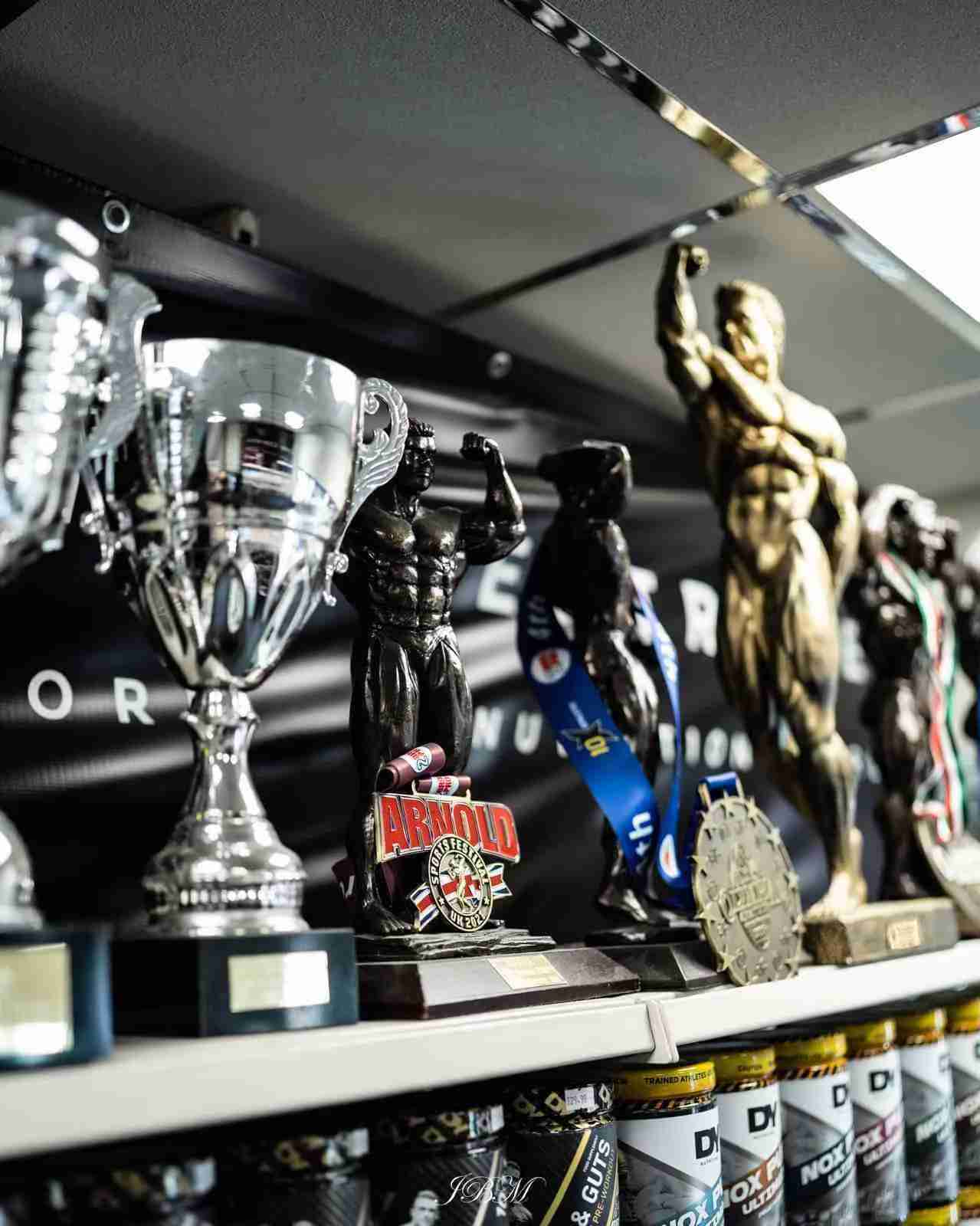 Woman in activewear stretching outdoors